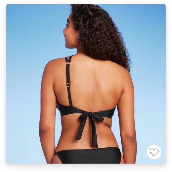 NWT one shoulder black bikini - Picture 2 of 3